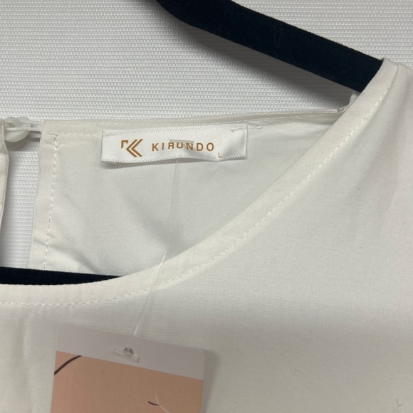 White Ruffled Mini Dress - Picture 2 of 4